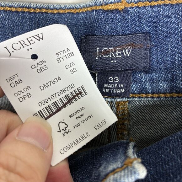 J Crew Women’s Blue Denim Shorts Fits 33” Size 10 Jean Shorts NWT - Picture 3 of 4